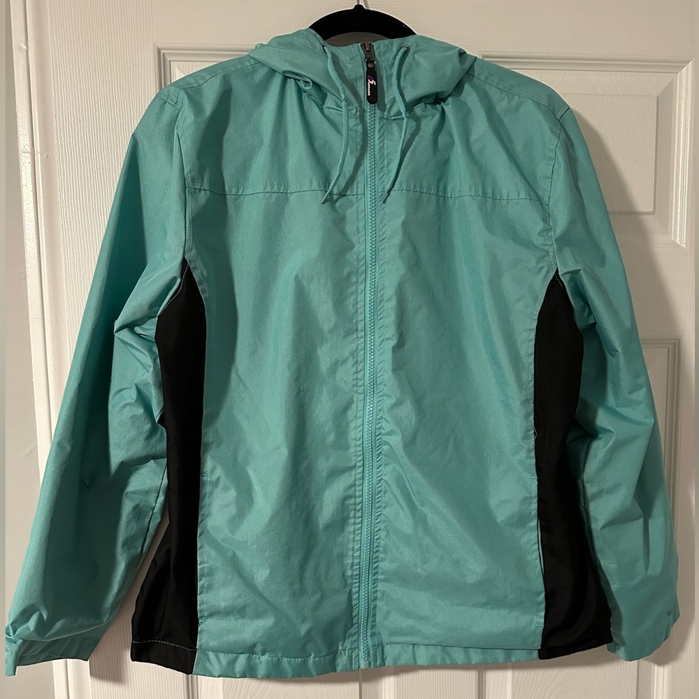 Women’s Teal & Black Windbreaker/Rain Jacket- Size M